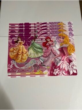 Disney Princess Placemat with Pink, Purple, Gold, Green Accents